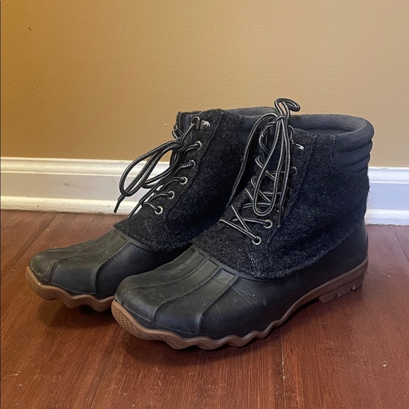 Sperry Top-Siders Dark Gray and Brown Duck Boots - Picture 1 of 11